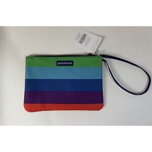 Geckobrands Rainbow Swimsuit Storage Utility Bag Beach Wristlet New